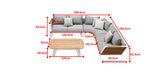 Wing 6 Seat Corner Sofa Set