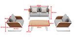 Wing 4 Seat Conversation Sofa Set (Table with Yacht Glue)