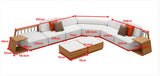 Armonia Large Corner Sofa Lounge White