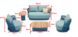 Aio 4 Seat Conversation Sofa Set