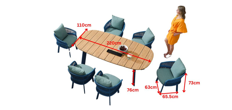Aio 6 Seat Dining Set