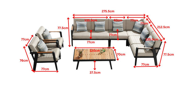 Emoti 8 Seat Sofa Lounge