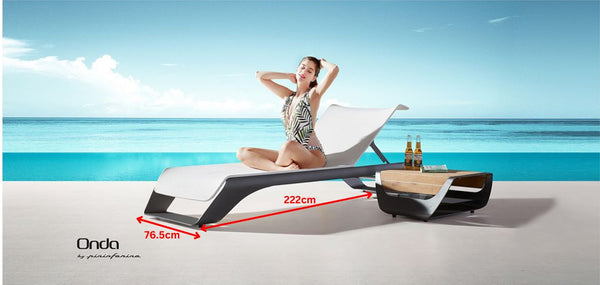 Onda Sun Lounger & Table Grey