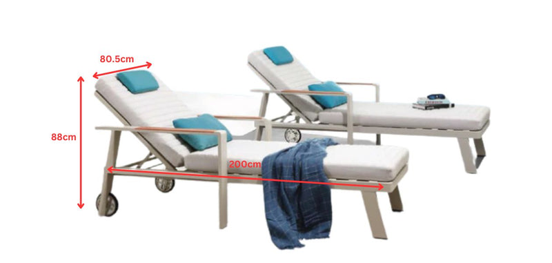 Nofi Sun Lounger (With Wheels)