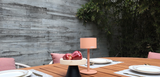 Luna Solar Outdoor Table Light Beige