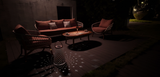 Luna Solar Outdoor Table Light Orange