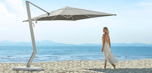 Wing Umbrella ( Sunbrella ) White Frame