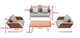 Wing 4 Seat Conversation Sofa Set