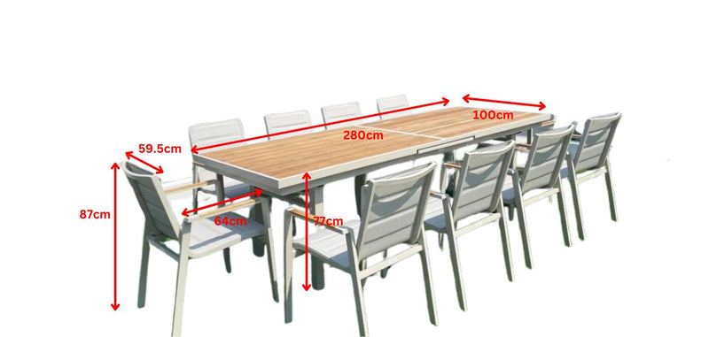 Nofi 2.0 8-Seat Dining Set (extendable Table)