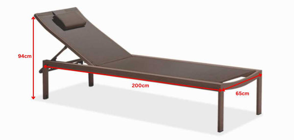 Cocktail Sun Lounger Black