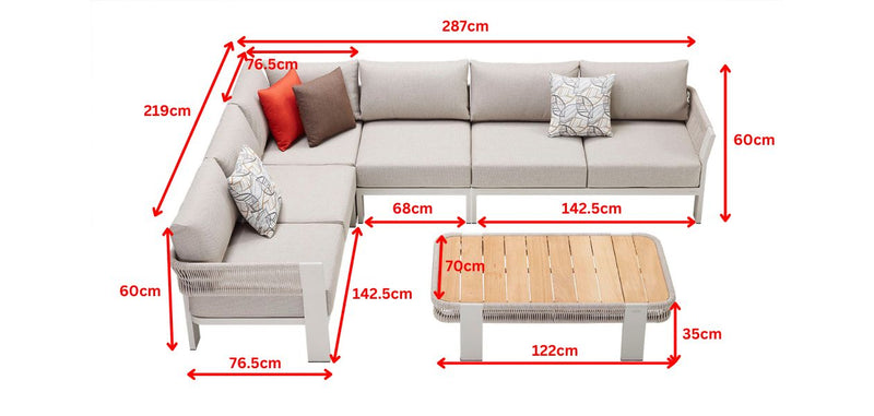 Borromeo L-Shape Sofa Set