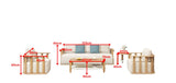 Pallisad 5 Seat Conversation Sofa Set w/ Side Table