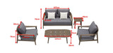 Leo 4 Seat Conversation Sofa Set