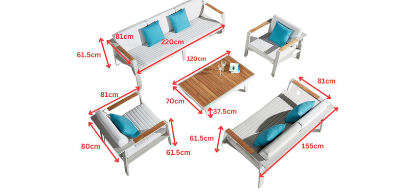 Nofi 7 Seat Conversation Sofa Set