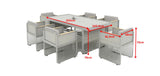 Airport 6 Seat Dining Set Grey