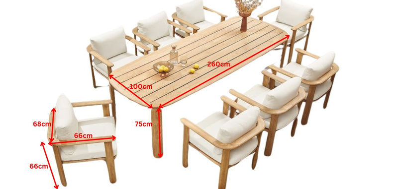 Pallisad 8 Seater Dining Set