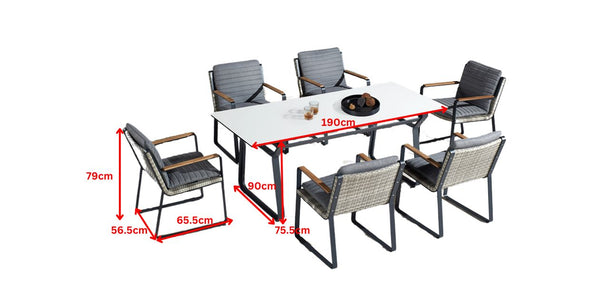 Clark Dining Set 6 Seater