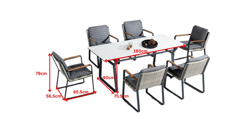 Clark Dining Set 6 Seater