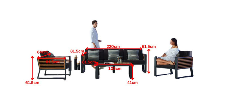 New York 5 Seat Conversation Sofa Set