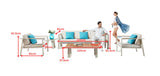 Nofi 5 Seat Conversation Sofa Set