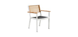 เก้าอี้รับประทานอาหาร York Arm-Chair สีขาว