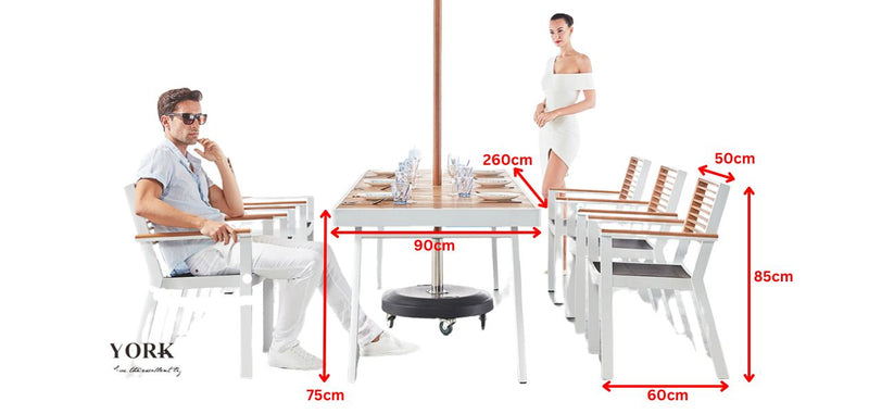 York 8 Seat Dining Set