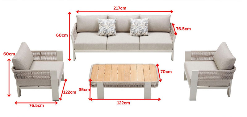 Borromeo 5 Seat Conversation Set