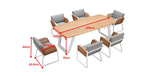 Wing 6 Seat Dining Set (Table with Yacht Glue)