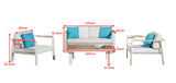 Nofi 4 Seat Conversation Sofa Set