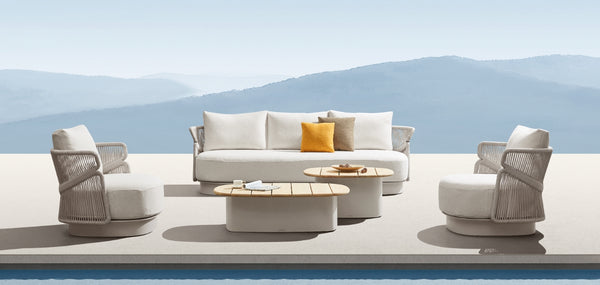 Aio 5 Seat Conversation Set White