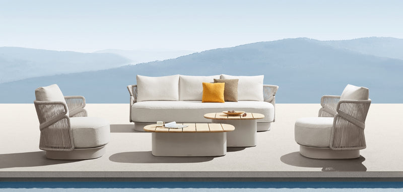 Aio 5 Seat Conversation Set White