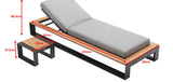 Cambusa Sun Lounger & Side Table Black