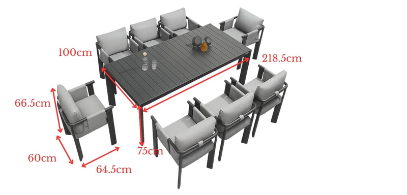 Ligo 8 Seat Dining Set
