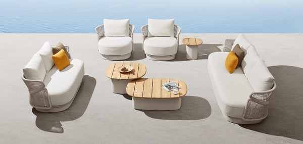 Aio 7 Seat Conversation Set White
