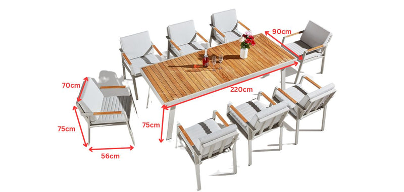 Nofi 8 Seat Dining Set