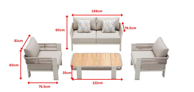 Borromeo 4 Seat Conversation Set