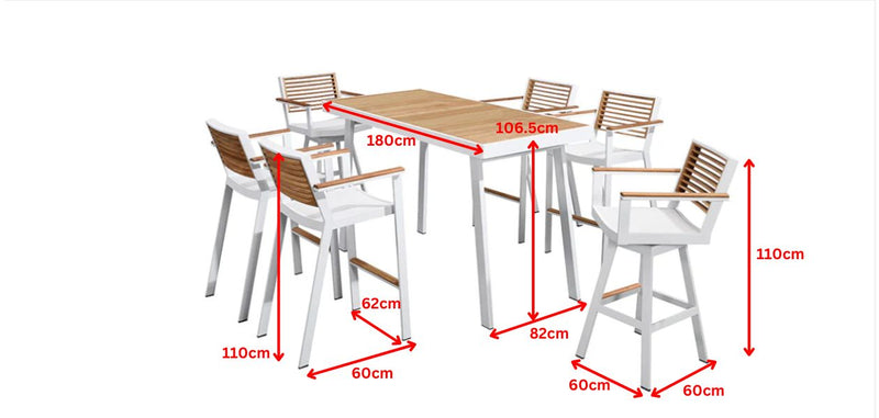 York 6 Seat Bar Set