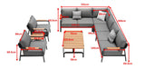 Visconti 6+2 Corner Sofa Lounge