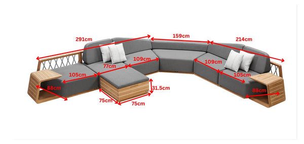Armonia Large Sofa Lounge Grey