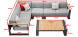 Cambusa Corner Sofa Lounge Set 5 Black