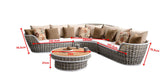 Shenzhou X 7 Seat Corner Sofa Lounge