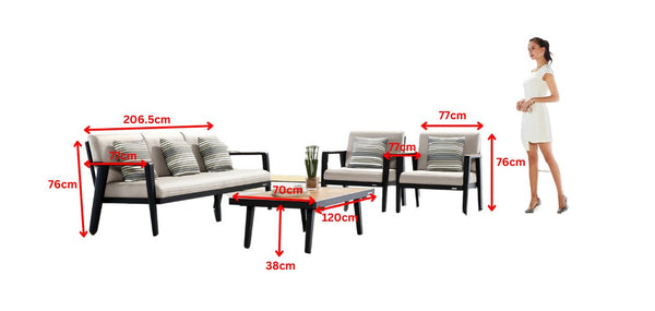 Emoti 5 Seat Conversation Sofa Set