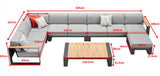 Cambusa Corner Sofa Lounge Set 4 Black