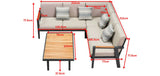 Emoti 5 Seat Corner Sofa Set