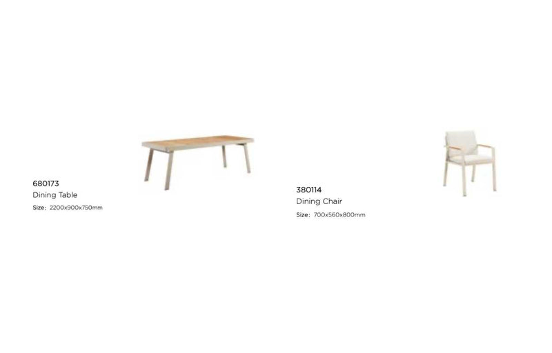 Nofi 8 Seat Dining Set