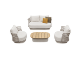 Aio 4 Seat Conversation Set White