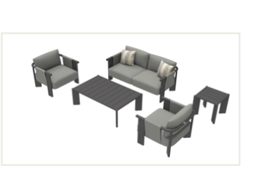 Ligo 4 Seat Conversation Set with Side Table