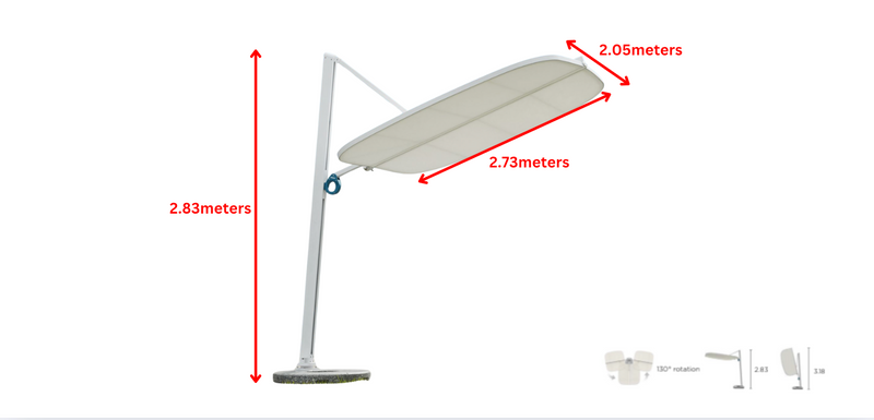 Tekno R Umbrella 2.05M*2.73M ( Acrylic ) White
