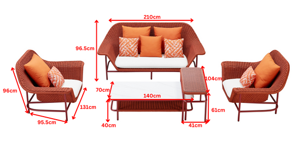Lisboa 4 Seat Conversation Sofa Set