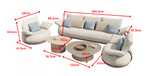 Calla 5 Seat Conversation Sofa Set Grey
